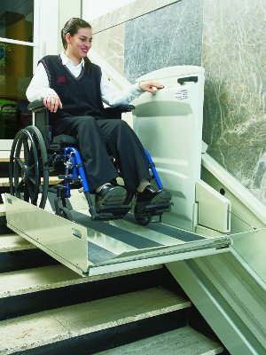 Savaria Inclined Platform Lift Inclined Platform Lift in use