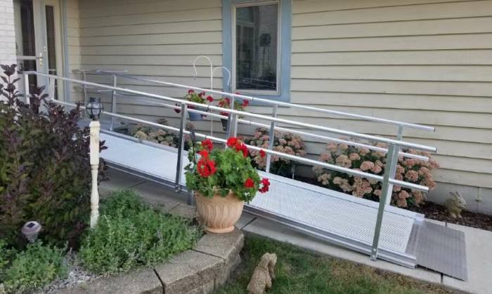 Modular Ramp Aluminum Modular Wheelchair Ramp Installed by BILD in Germantown