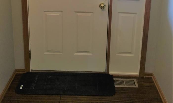Front Door Threshold Ramp Rubber Threshold Ramp Installed by BILD in Waukesha