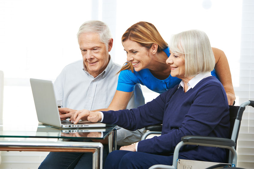 Daughter with Elderly parents at home Virtual Accessibility Consultations