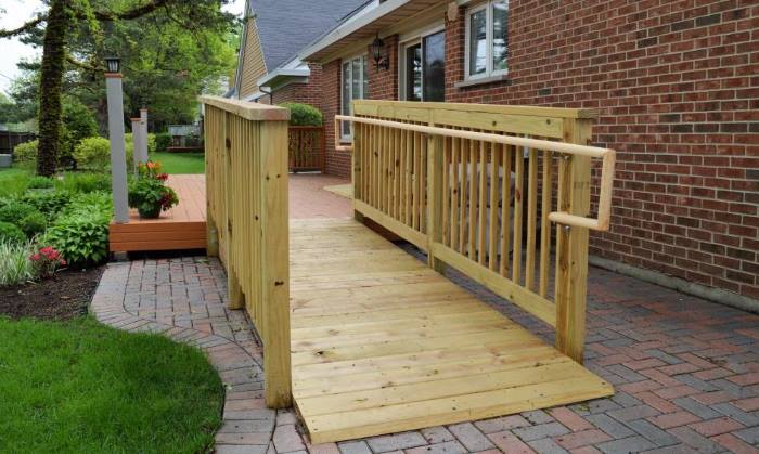 Wood Wheelchair Ramp Installed by BILD in Germantown