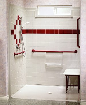 best bath display red shower