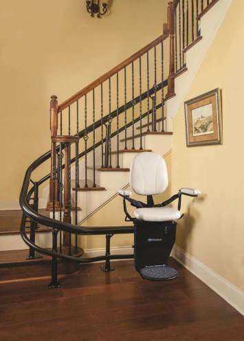 stairlift page Harmar Helix curved stairlift