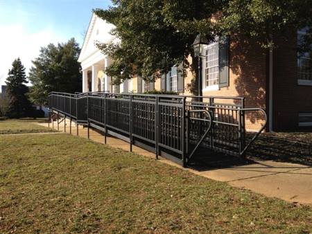 painted black commercial modular Wheelchair Ramp in Brookfield