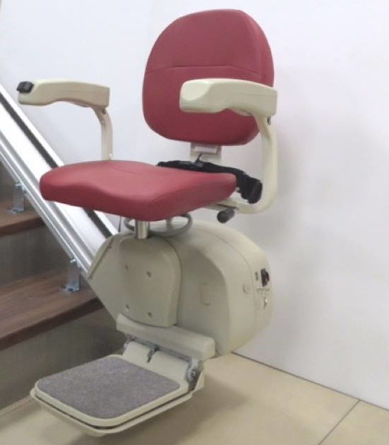 straight stair lift in wisconsin with optional upholstry color e1569420250343