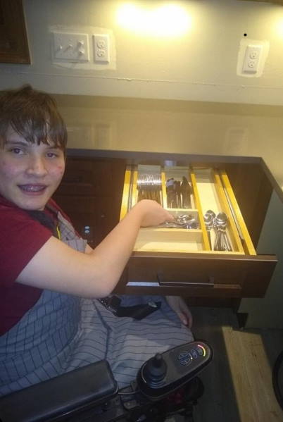 Curved stair lift from BILD, Milwaukee.